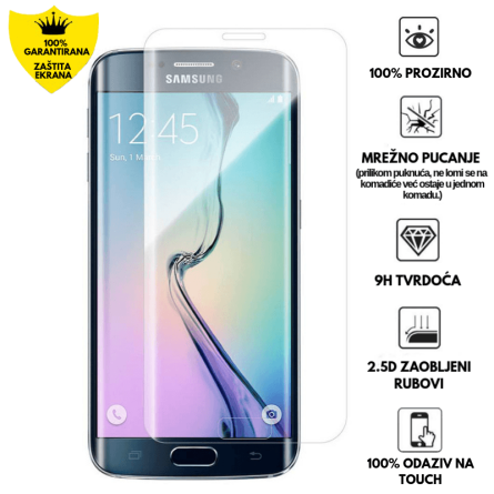 Zaštitno Staklo za ekran za Galaxy S6 Edge (2D) - Prozirno 9169