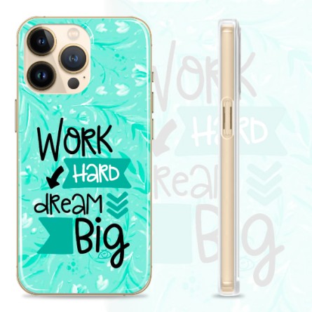 Silikonska Maskica - "Work hard, dream big" - OM22 206476