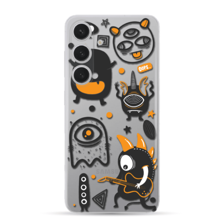 Silikonska Maskica za Galaxy S24 - Doodle Yellow 232917