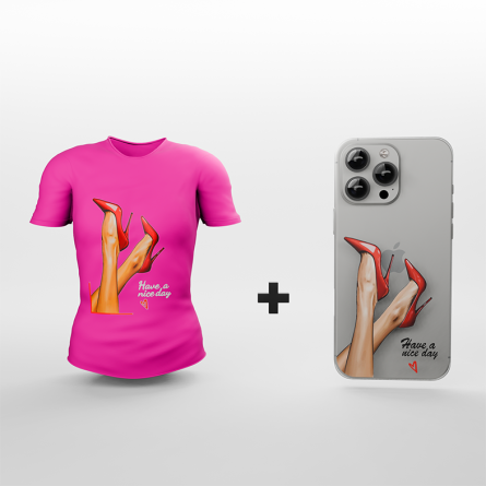 Ženska Majica + Silikonska maskica za mobitel - 091 248300