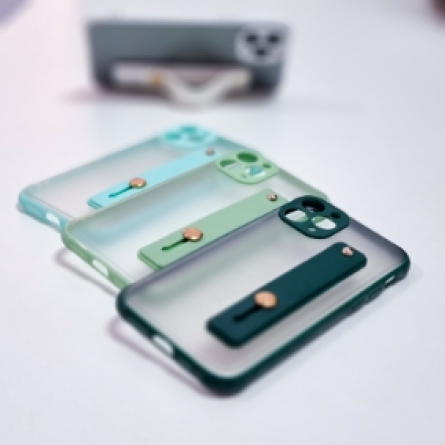 Poluprozirna Silikonska Maskica s držačem za iPhone 11 Pro 160803