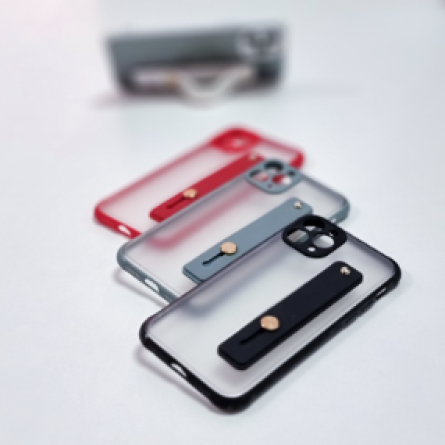 Poluprozirna Silikonska Maskica s držačem za iPhone X / XS 160847
