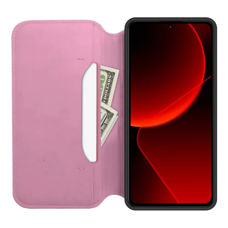 Dual pocket preklopna maskica za Xiaomi 13T / 13T Pro - Svijetlo roza 252593