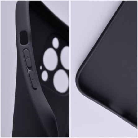 Silikonska maskica s rupom za logo za iPhone 11 - crna 222377
