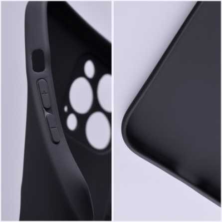 Crna silikonska maskica s rupom za logo za iPhone 13 Pro 221308