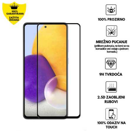 Zaštitno Staklo za ekran za Samsung Galaxy A73 (3D) - (Prozirno sa crnim rubovima) 178168