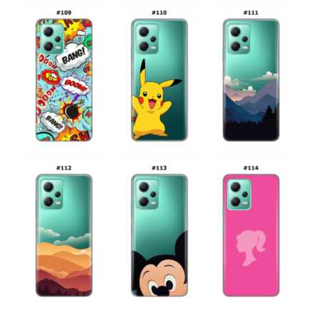 Silikonska Maskica za Xiaomi Redmi Note 12 (5G)  - Šareni motivi 215374