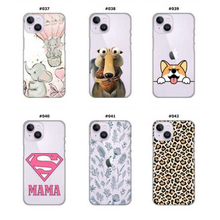 Silikonska Maskica za iPhone 14 - Šareni motivi 208007