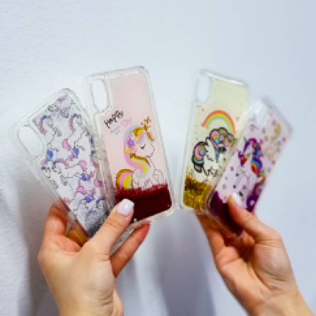 Liquid Sparkle Unicorn silikonska maskica za iPhone X / XS - Više boja 160901