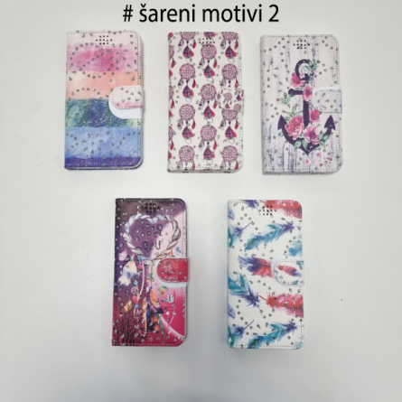 Preklopna maskica s cirkonima za P9 Lite Mini - Više motiva 164303