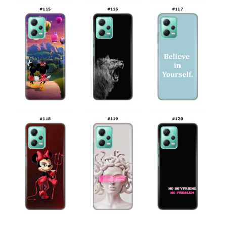 Silikonska Maskica za Xiaomi Redmi Note 12 (5G)  - Šareni motivi 215375