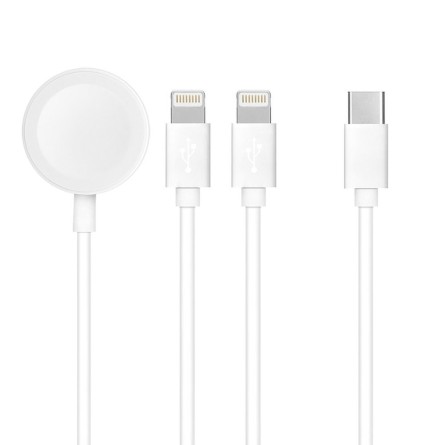 Kabel za punjenje 3u1 za Lightning i Apple Watch - Bijeli 182213