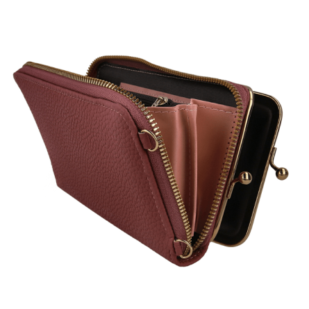 Univerzalna 2u1 futrola za mobitel - Novčanik - Roza 252721