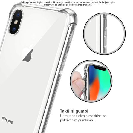 Silikonska Prozirna Anti-Shock Maskica za iPhone 12 Pro 110845