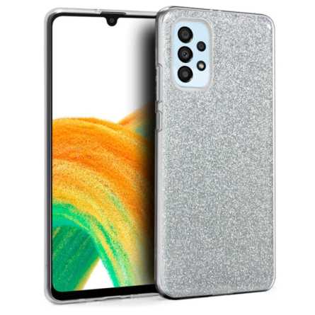 3u1 Glitter Maskica za Samsung Galaxy A14 - Srebrna 222084