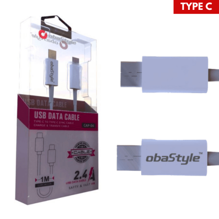 ObaStyle 2.4 A 100cm Type C - Type C Kabel 43821
