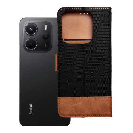 Jeans preklopna maskica za Redmi Note 14 (5G) - Crna 264977