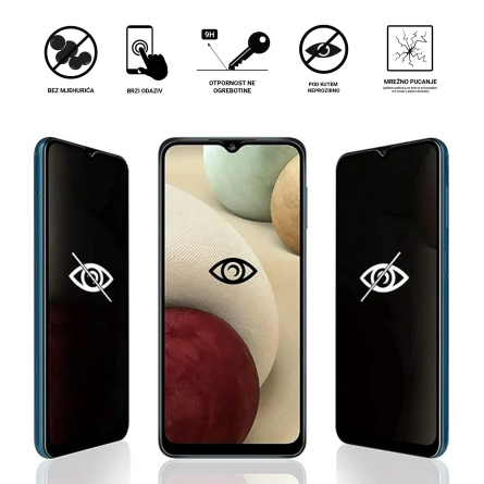 Zaštitno Staklo za ekran za Samsung Galaxy A14/A14 5G (3D) - Privacy-AntiSpy 248510