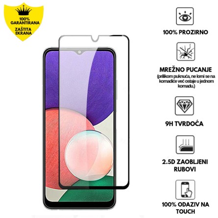 Zaštitno Staklo za ekran za Samsung Galaxy A22 (4G) (3D) - (Prozirno sa crnim rubovima) 140668