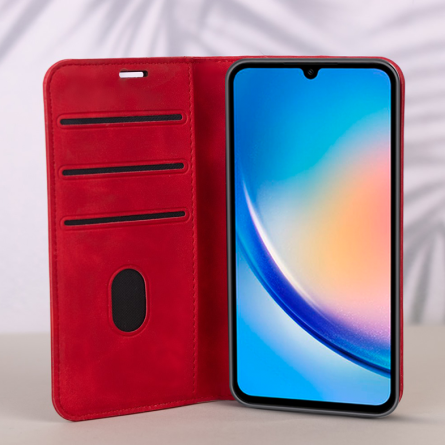 Smart Suede Preklopna Maskica za Samsung Galaxy A16 - Crvena 259292