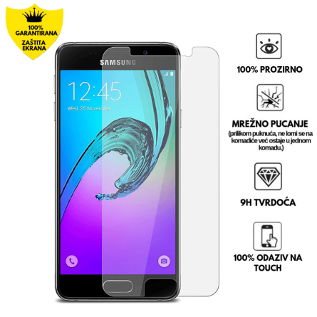 Zaštitno Staklo za ekran za Samsung Galaxy A3 (2016) (2D) - Prozirno 139945