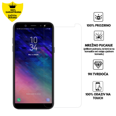 Zaštitno Staklo za ekran za Samsung Galaxy A6 (2018) (2D) - Prozirno 139886