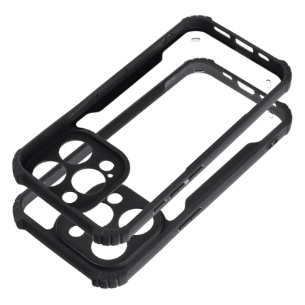 Defender prozirna maskica s crnim rubom za iPhone 15 Pro 255975