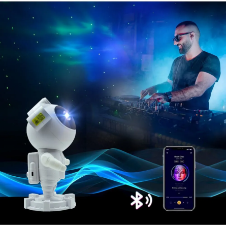 LED Astronaut star projektor i bežični zvučnik X2501 - crveni 254042