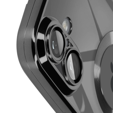 Kromirana prozirna maskica za iPhone 17 - Crna 254457