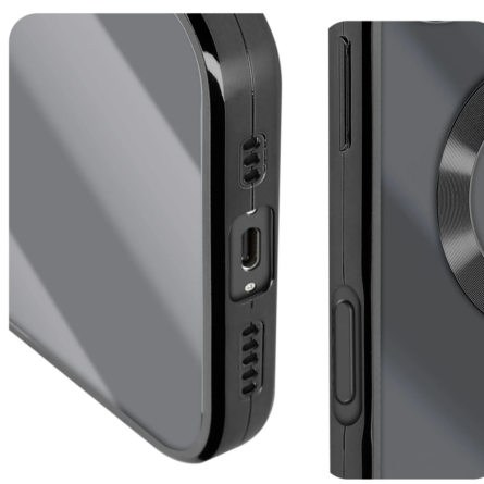 Kromirana prozirna maskica za iPhone 17 - Crna 254458