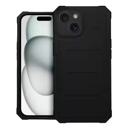 Heavy Duty Silikonska Maskica za iPhone 15 Plus - Crna 221352