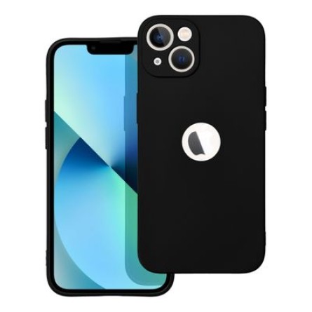 Silikonska maskica s rupom za logo za iPhone 11 - crna 222376