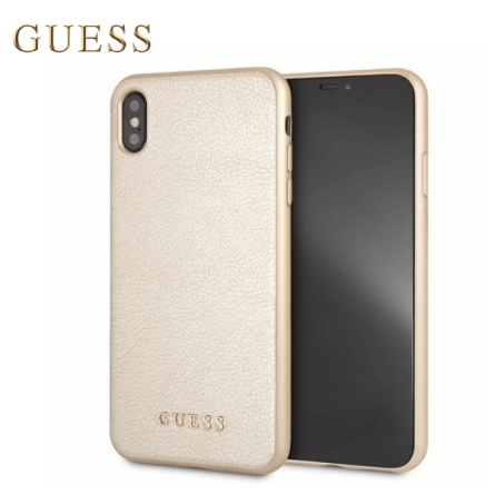 Kožna GUESS Iridescent maskica za iPhone XS Max – Zlatna 44041