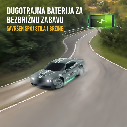 Sportski drift autić na daljinsko upravljanje - Zeleni 256494