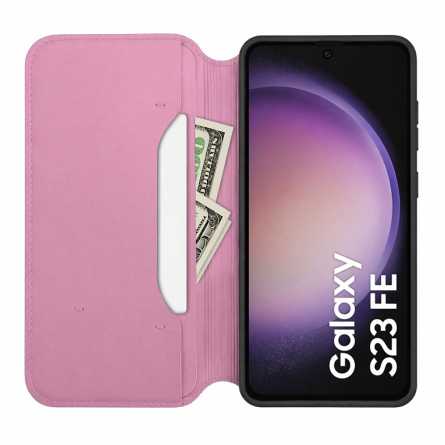 Dual pocket preklopna maskica za Samsung Galaxy S23 FE - Roza 265458