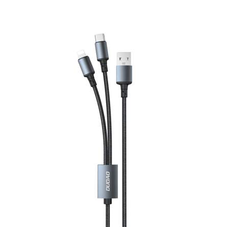 Dudao 2u1 USB kabel - Type C + Lightning, 120cm - 6A 243370