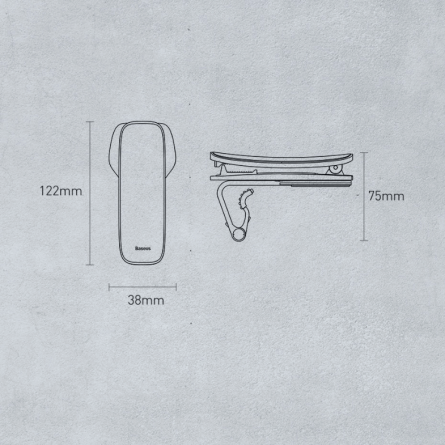 Baseus Big Mouth Pro držač za automobil s kopčom za ploču - Crni 241777