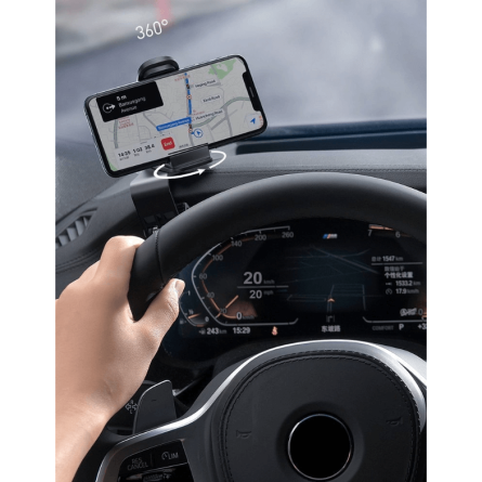 Baseus Big Mouth Pro držač za automobil s kopčom za ploču - Crni 241774