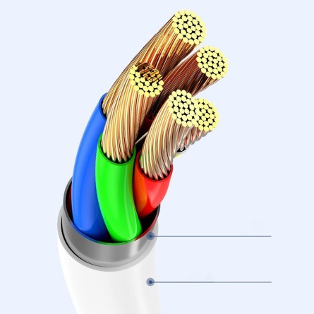 Baseus USB na Lightning 2.4A Punjački/Data kabel 1m - Bijeli 129744