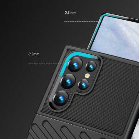 Armored Thunder Maskica za Galaxy S22 Ultra - Crna 162731