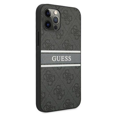 GUESS 4G Stripe Maskica za iPhone 12 – Siva 136000