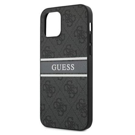 GUESS 4G Stripe Maskica za iPhone 12 – Siva 136002