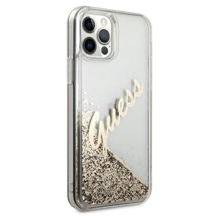 GUESS Glitter Vintage maskica za iPhone 12 – Zlatna 135693