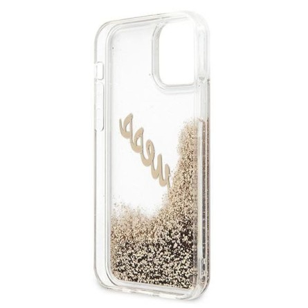 GUESS Glitter Vintage maskica za iPhone 12 – Zlatna 135696