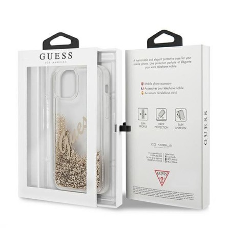 GUESS Glitter Vintage maskica za iPhone 12 – Zlatna 135697