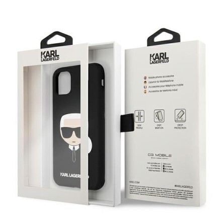 Karl Lagerfeld Silicone Karl's head Maskica za iPhone 11 Pro – Crna 135922