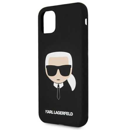 Karl Lagerfeld Silicone Karl's head Maskica za iPhone 11 Pro Max – Crna 135914