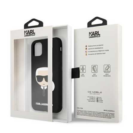 Karl Lagerfeld Silicone Karl's head Maskica za iPhone 11 Pro Max – Crna 135916