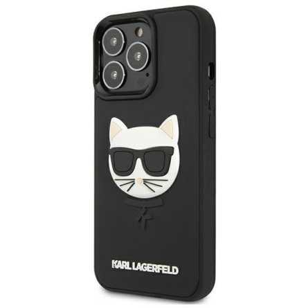 Karl Lagerfeld 3D Rubber Choupette Maskica za iPhone 13 Pro – Crna 190597