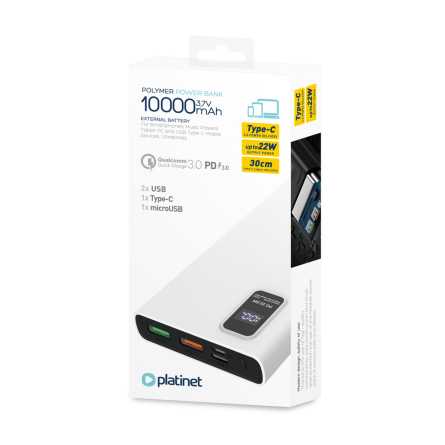 Platinet Power Bank 10000mAh PD3.0 + QC3.0 197083